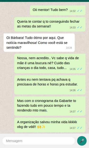 Depoimento de aluno aprovado